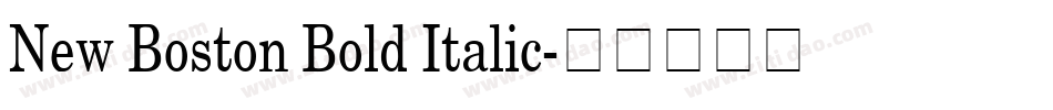 New Boston Bold Italic字体转换